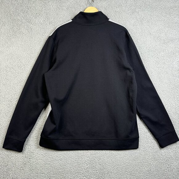 Alfani Sweater Mens XL Black Waffle Knit Mock Neck 1/4 Zip Alfatech Performance - Picture 2 of 16